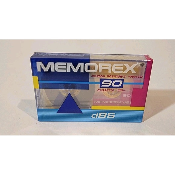 Memorex Cassette Tape 90 Min dBS 60 colorful New Sealed - Picture 1 of 4